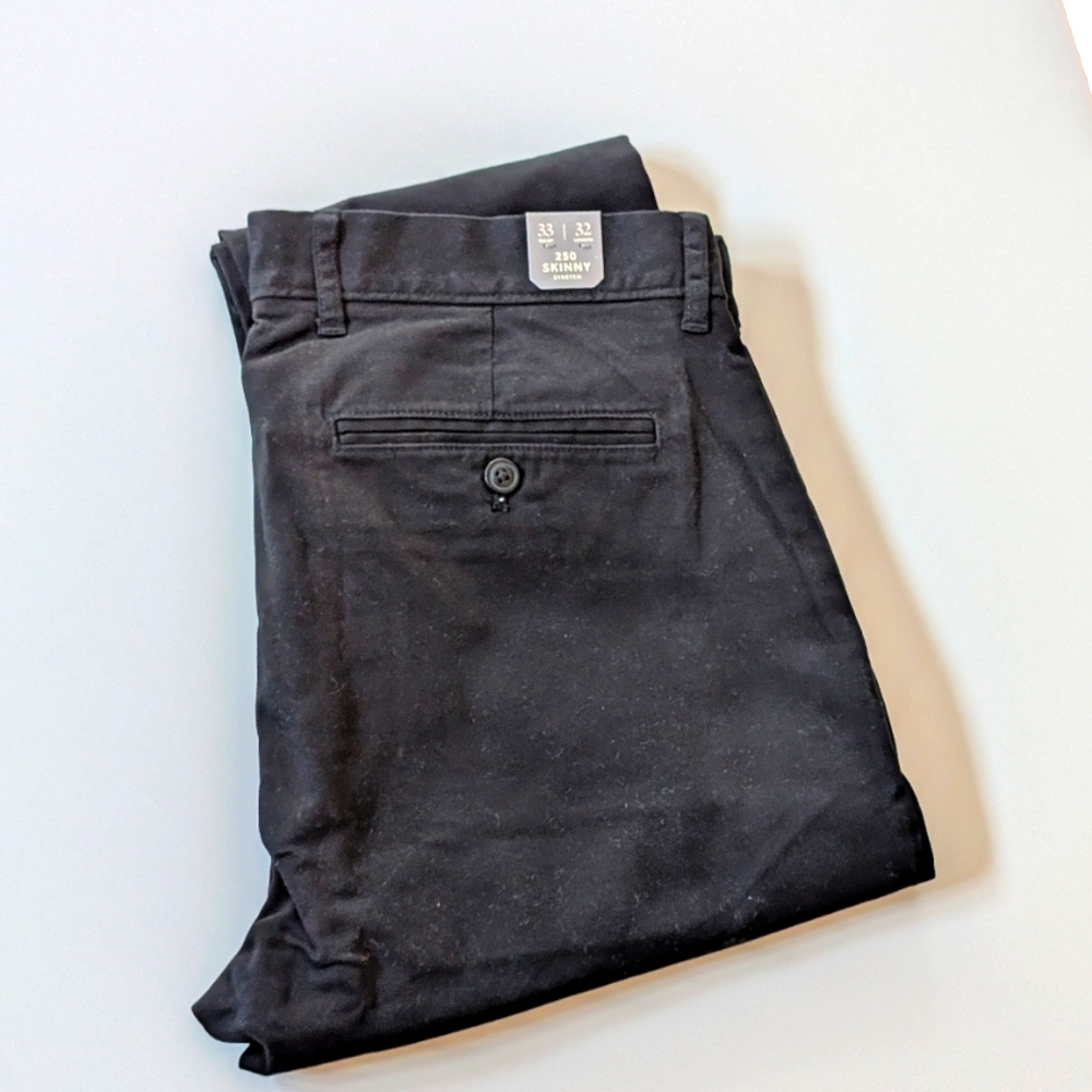 NEW J. Crew Black 250 Skinny Men's Chino